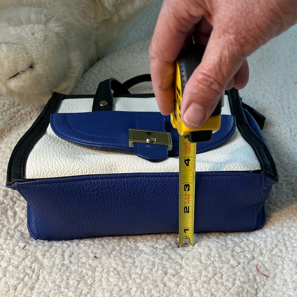 Olivia + Joy Black, White, and Blue Satchel - Picture 7 of 16